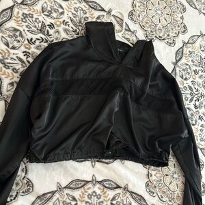 Black windbreaker